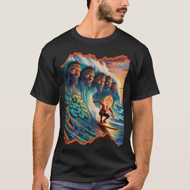 T-shirt Surf Mystique H2O dieux d'Atlantis (Devant)