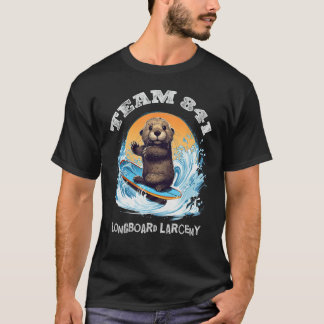 T-shirt Surf Otter 841 Recherché pour Long Board Larceny F