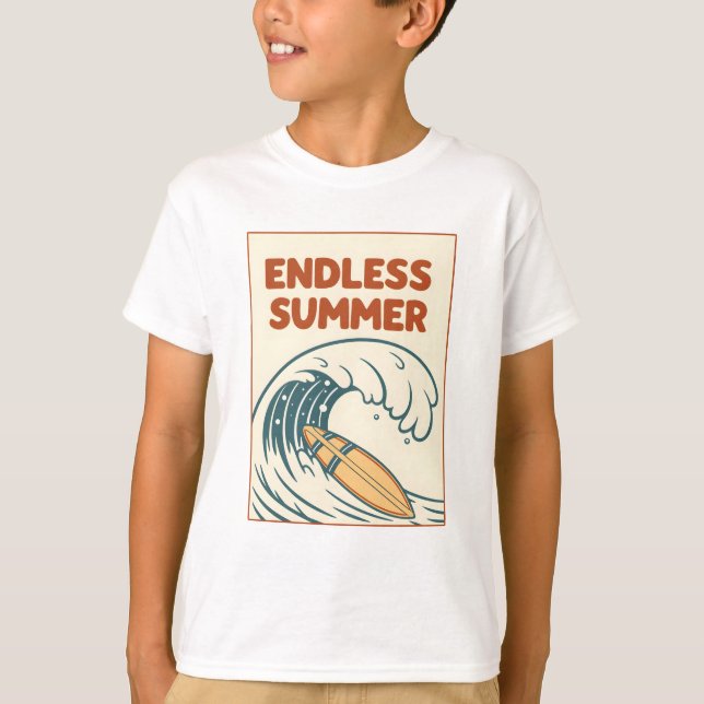 T-shirt Surf, Pour Toujours L'Été ! (Devant)