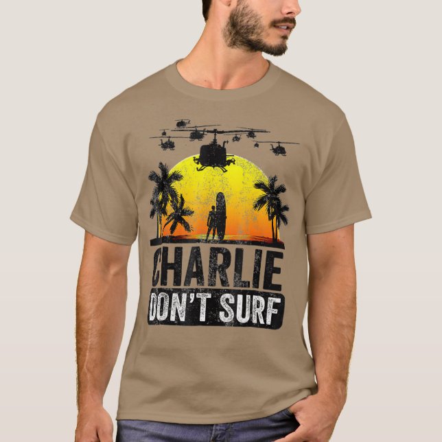T-shirt Surf Rertro Vintage Charlie Dont (Devant)