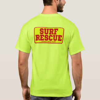 T-shirt SURF RESCUE RED back print