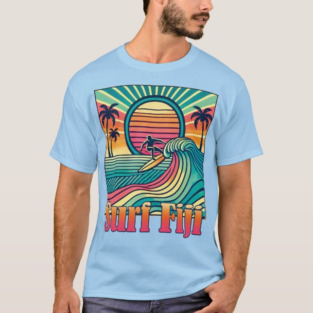 T-shirt Surf rétro Fidji (Devant)