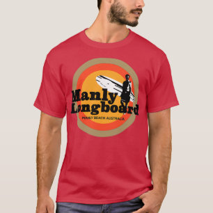 T-shirt Surf rétro Manly Longboard