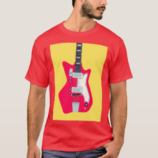 T-shirt Surf Rock Electric Guitare Jaune