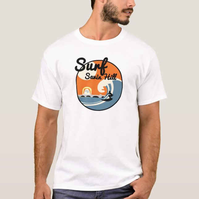 T-shirt Surf Savin Hill - La plage préférée de Dorchester! (Devant)