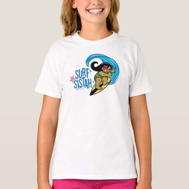 T-shirt Surf Sistah couleur pleine (Devant)