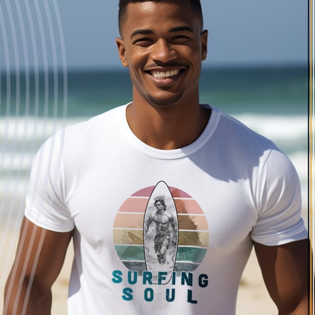 T-shirt Surf Soul Retro Surfer Design (Créateur téléchargé)
