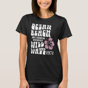 T-shirt Surf Souvenirs California Ocean Beach Wild Wave Su