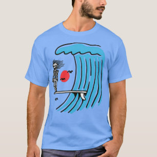 T-shirt Surf squelette