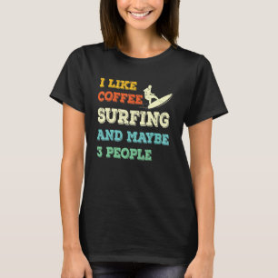 T-shirt Surf Summer - Surfer Beach Café Art Rétro