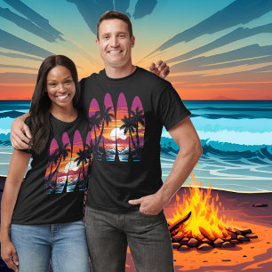 T-shirt Surf Surf Surfboards Sunset