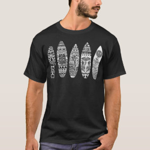 T-shirt Surf Surfboard Vintage Retro Maori Surfboarder