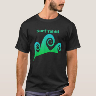 T-shirt Surf Tahiti Vaves paradis du surf des îles tropica