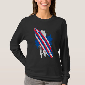T-shirt Surf Vintage Avec Drapeau Hawaii - Surf de surf
