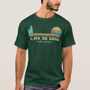 T-shirt surf vintage Playa de somo cabtabria - Surfer Prem