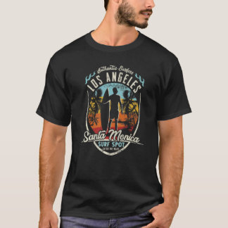 T-shirt Surf vintage rétro Los Angeles Santa Mon