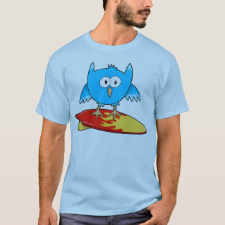 T-shirt surfant frais fou de hibou