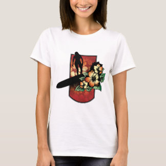 T-shirt Surfer avec la conception tropicale de fleur
