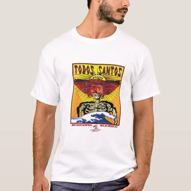 T-SHIRT SURFER DE BAJA MEXIQUE DE TODOS SANTOS (Devant)