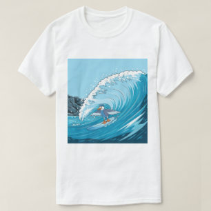 T-shirt Surfer d'hiver Mouette, Surf de mouette, Seagull T
