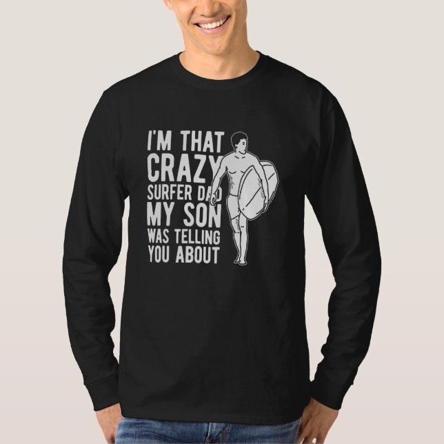T-shirt Surfer Father Surfrider Surfboard  Waves Surfing D (Devant)
