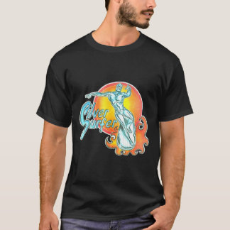 T-shirt Surfer les années 70 argent allumé
