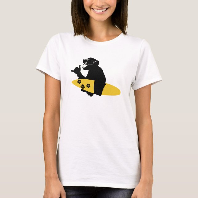 T-shirt surfer monkey (Devant)