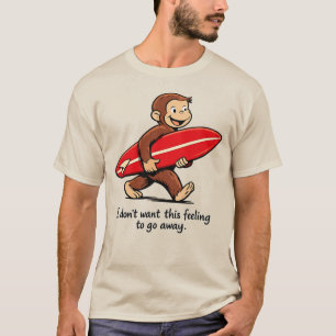 T-shirt Surfer Monkey , Été nostalgique de plage