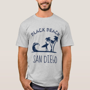 T-shirt Surfer NOIR de San Diego la Californie de PLAGE