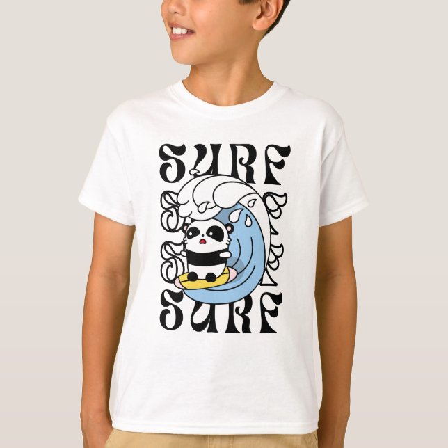 T-shirt Surfer Panda (Devant)