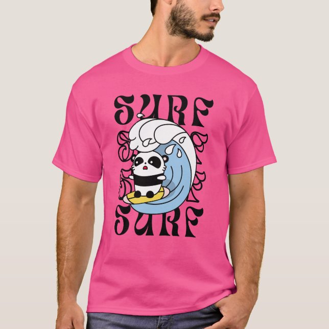 T-shirt Surfer Panda (Devant)
