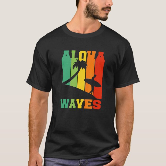 T-shirt Surfer Tropical Island Hawaii Surf de vacances d'é (Devant)