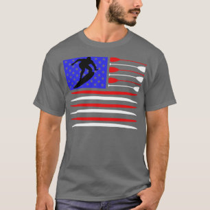 T-shirt Surfer US Drapeau Surfing