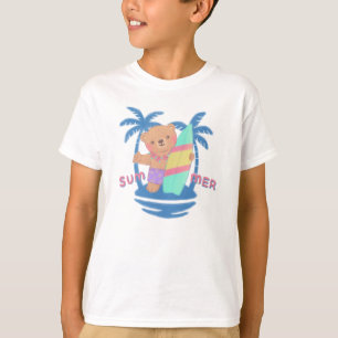 T-shirt Surfeur d'ours en été à Hawaii