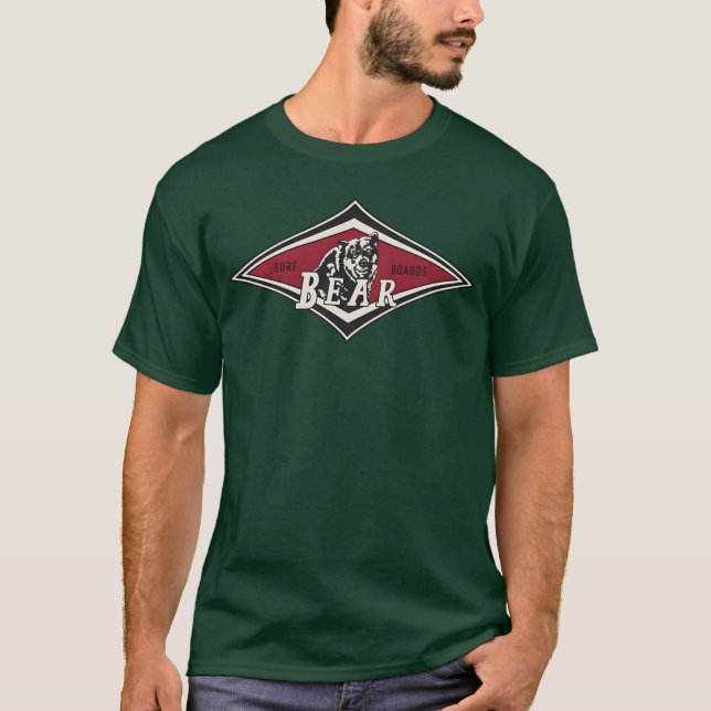 T-shirt Surfing Bear Big Wednesday Cult Surfboard cadeau (Devant)