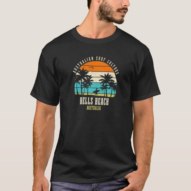 T-shirt Surfing Bells Beach Australia Australian Surf Cult (Devant)