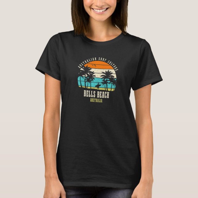 T-shirt Surfing Bells Beach Australia Australian Surf Cult (Devant)