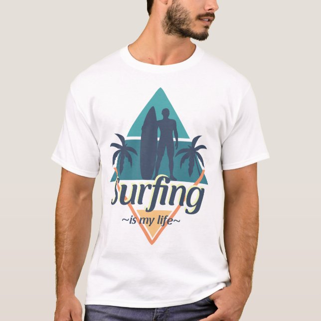 T-shirt Surfing is My Life (Devant)