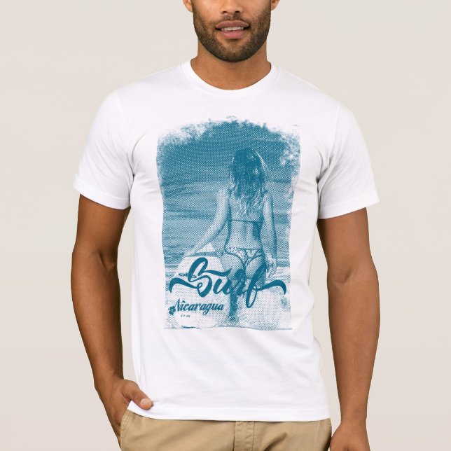 T-shirt Surfing Nicaragua (Devant)