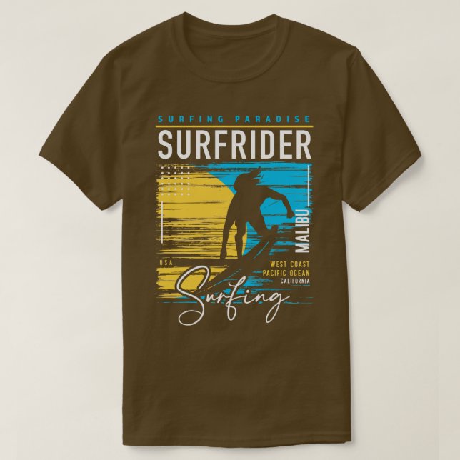 T-shirt Surfrider Beach Malibu Surf Surfers Parad (Design devant)
