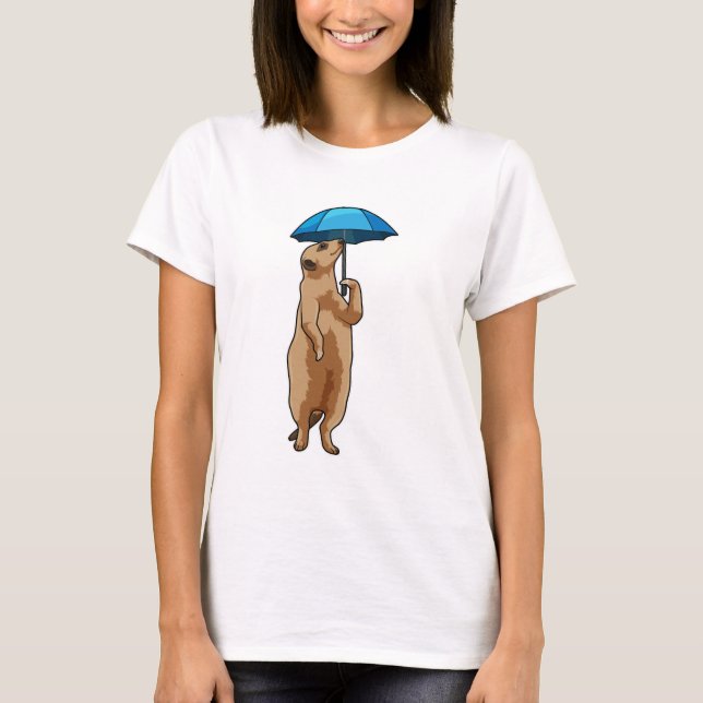 T-shirt Suricate avec parapluie (Devant)