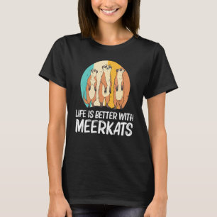 T-shirt Suricate Pour Hommes Femmes Rétro Faune Zoo Animal