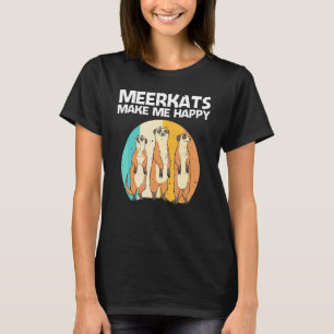 T-shirt Suricate Pour Hommes Femmes Rétro Faune Zoo Animal