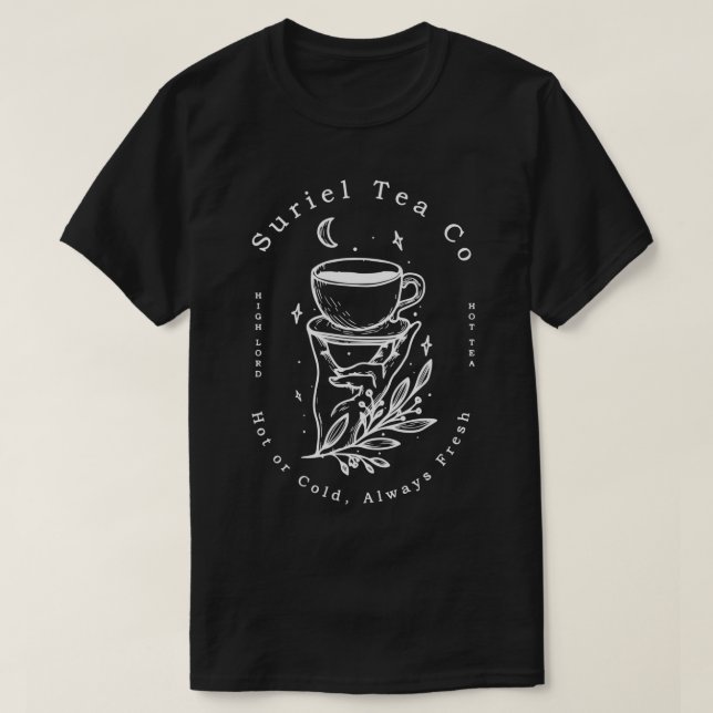 T-shirt Suriel Tea Co Déverser Le Thé Mystical Livre Fleur (Design devant)