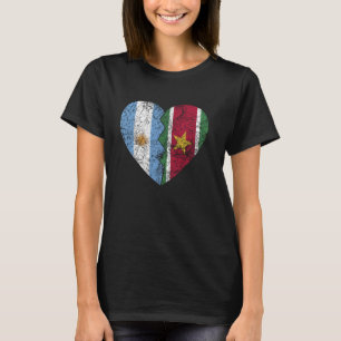 T-shirt SURINAMES Drapeaux argentins Coeur Argentine Surin