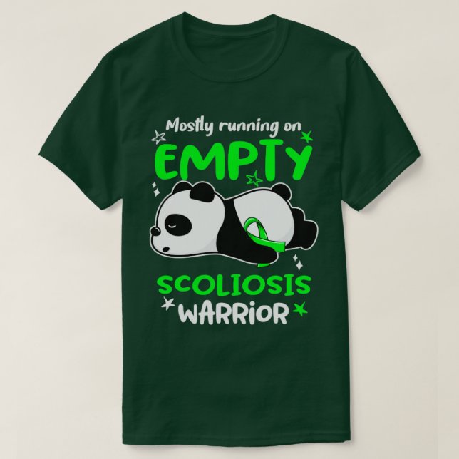 T-shirt Surtout Courir Sur Un Guerrier De Scoliose Vide2 (Design devant)