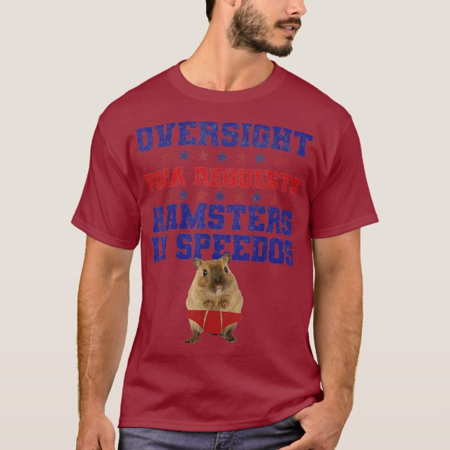 T-shirt Surveillance Foia demande des hamsters dans Speedo (Devant)