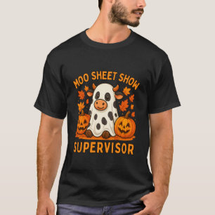 T-shirt Surveillant de l'exposition de feuille de Moo Mign