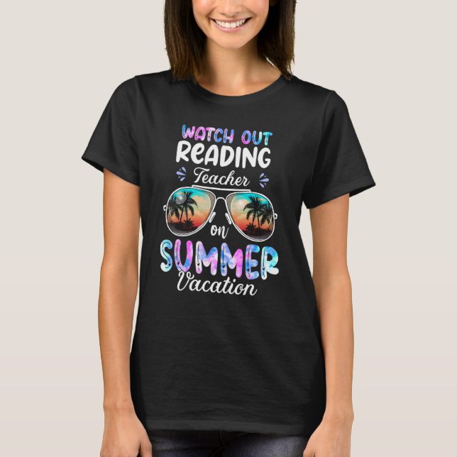 T-shirt Surveillez La Lecture Enseignant Sur Vacances Été  (Devant)
