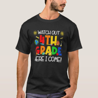 T-shirt Surveillez Quatrième Année Je Viens Premier Jour D